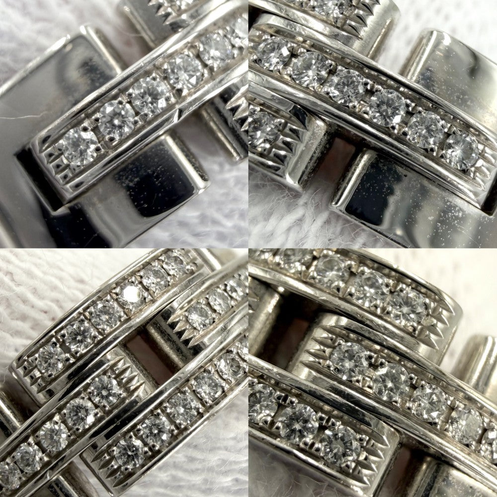 【開店SALE】 CARTIER カルティエ 指輪 リング マイヨンパンテール ジュエリー アクセサリー 18金 WG 750 48サイズ シルバー K18ホワイトゴールド ダイヤモンド 約8号 レディース 約7.7g【中古品】