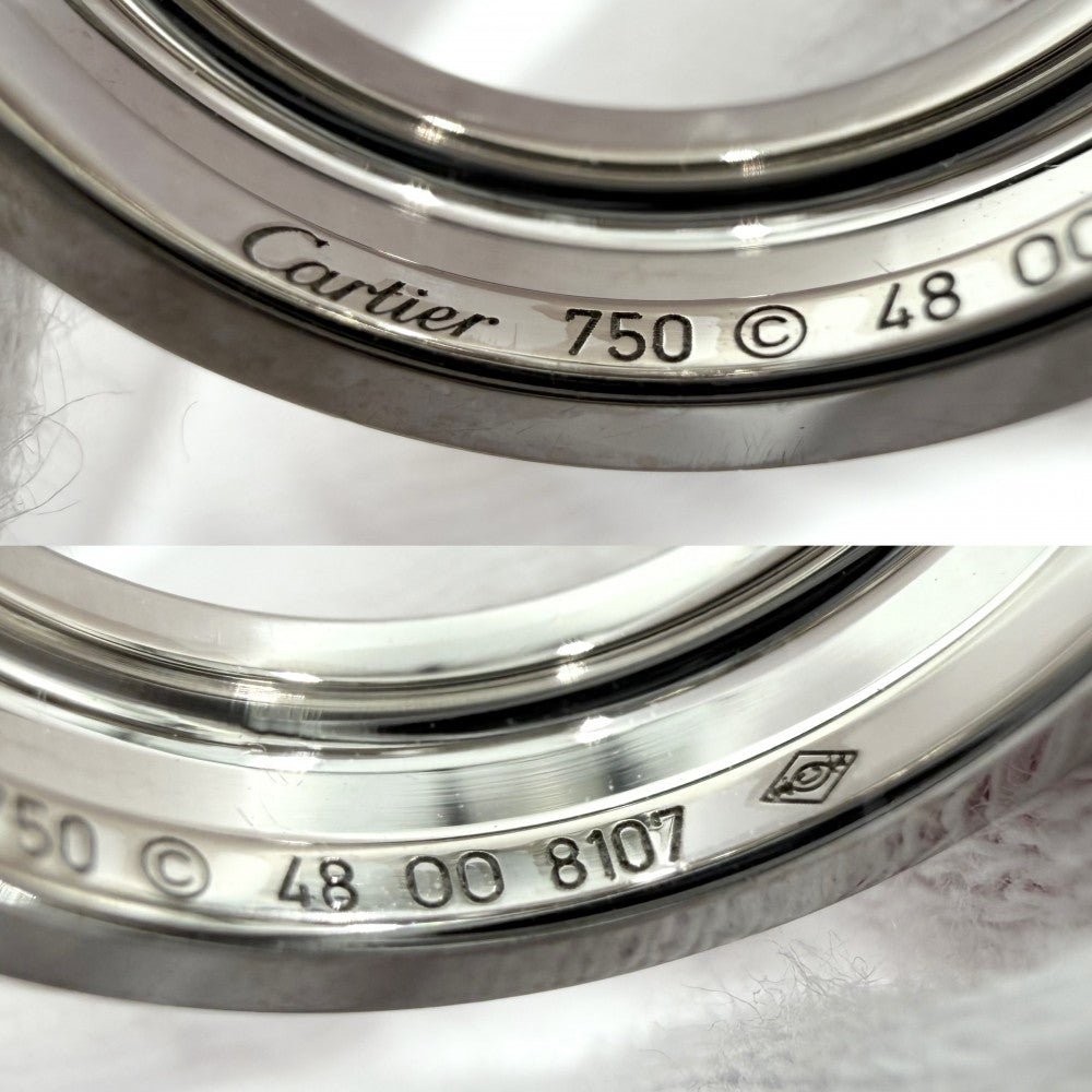 【開店SALE】 CARTIER カルティエ 指輪 リング マイヨンパンテール ジュエリー アクセサリー 18金 WG 750 48サイズ シルバー K18ホワイトゴールド ダイヤモンド 約8号 レディース 約7.7g【中古品】