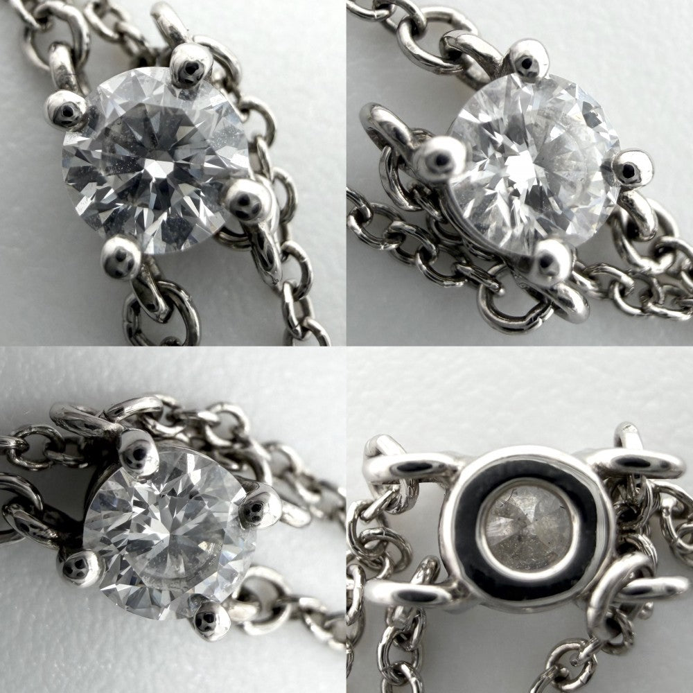 【開店SALE】 TIFFANY&Co. ティファニー ブレスレット ソリティア ジュエリー アクセサリー 一粒ダイヤ Pt950プラチナ ダイヤモンド約0.17ct レディース 約1.8g【中古品】