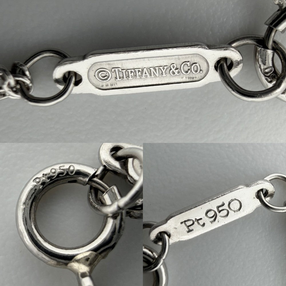 【開店SALE】 TIFFANY&Co. ティファニー ブレスレット ソリティア ジュエリー アクセサリー 一粒ダイヤ Pt950プラチナ ダイヤモンド約0.17ct レディース 約1.8g【中古品】