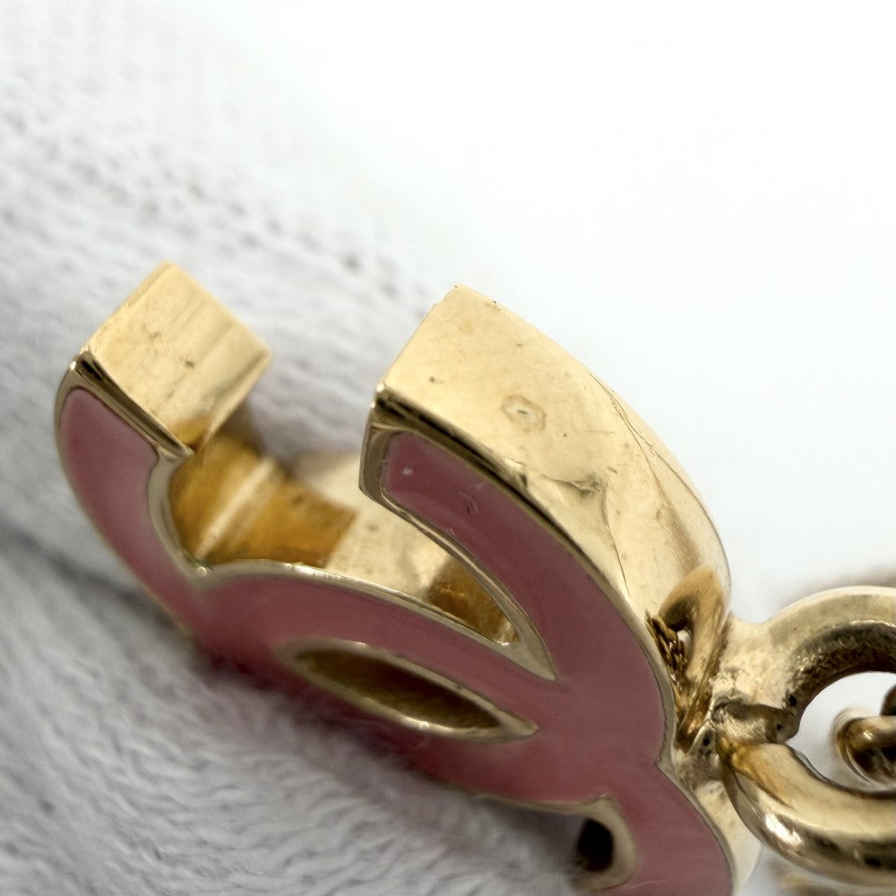 CHANEL シャネル ネックレス チェーン ココマーク アクセサリー GP 01A ゴールド ピンク レディース 約6.1g 2001年【中古品】