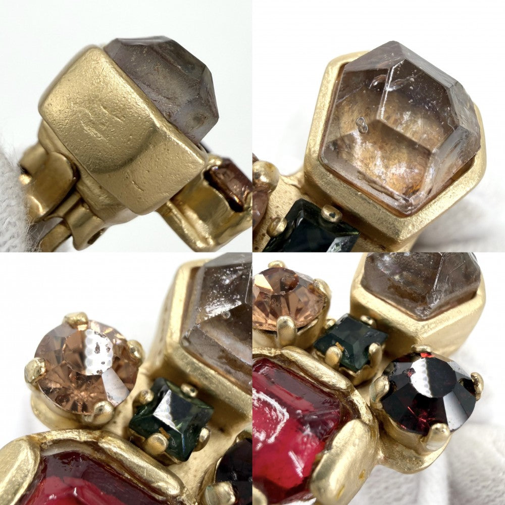 CHANEL シャネル イヤリング グリポア ココマーク ヴィンテージ アクセサリー ココ GP カラーストーン 01A ゴールド マルチカラー レディース 約19.4g 2001年【中古品】
