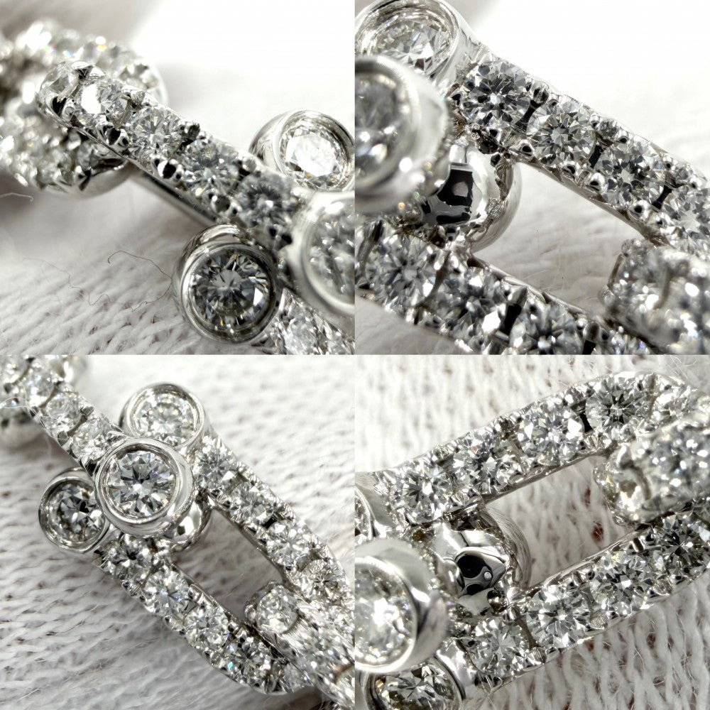 TIFFANY&Co. ティファニー 指輪 ハードウェア スモール リンク リング ジュエリー アクセサリー パヴェ 18金WG Ag925 K18ホワイトゴールド ダイヤモンド1.32ct 約8号 72671333 レディース 約7.7g【中古品】