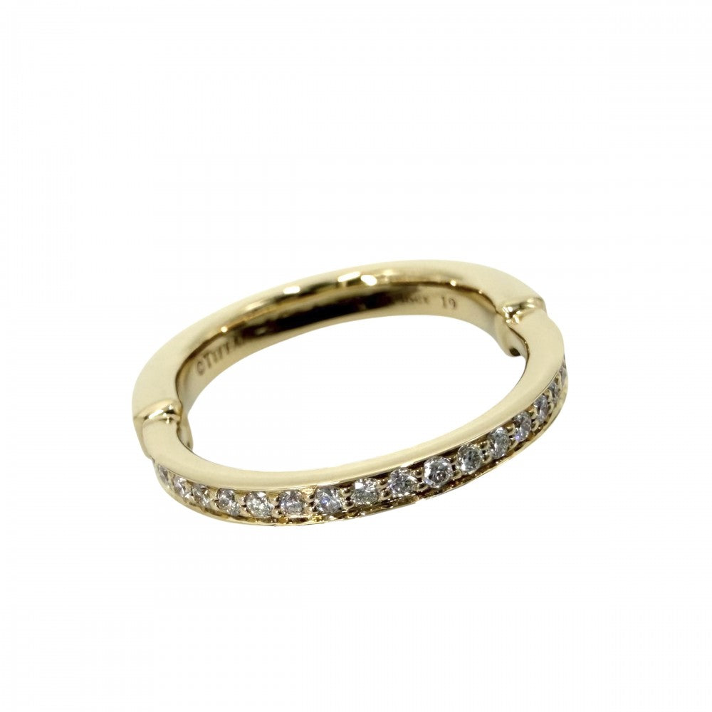 TIFFANY&Co. ティファニー 指輪 ロック リング ジュエリー メンズ レディース 750 18金YG アクセサリー 19サイズ K18イエローゴールド ダイヤモンド0.36ct 約8号 72343700 ユニセックス 約3.9g【中古品】