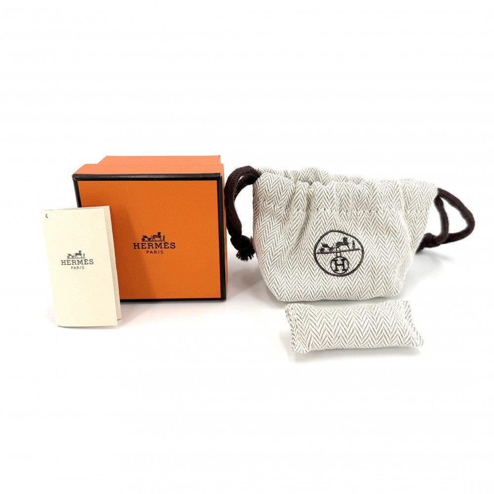 HERMES エルメス 指輪 エトリエ リング アクセサリー ジュエリー 小物 58サイズ ステンレス 約17.5号 シルバー ネイビー 紺 メンズ 約9.4g【中古品】