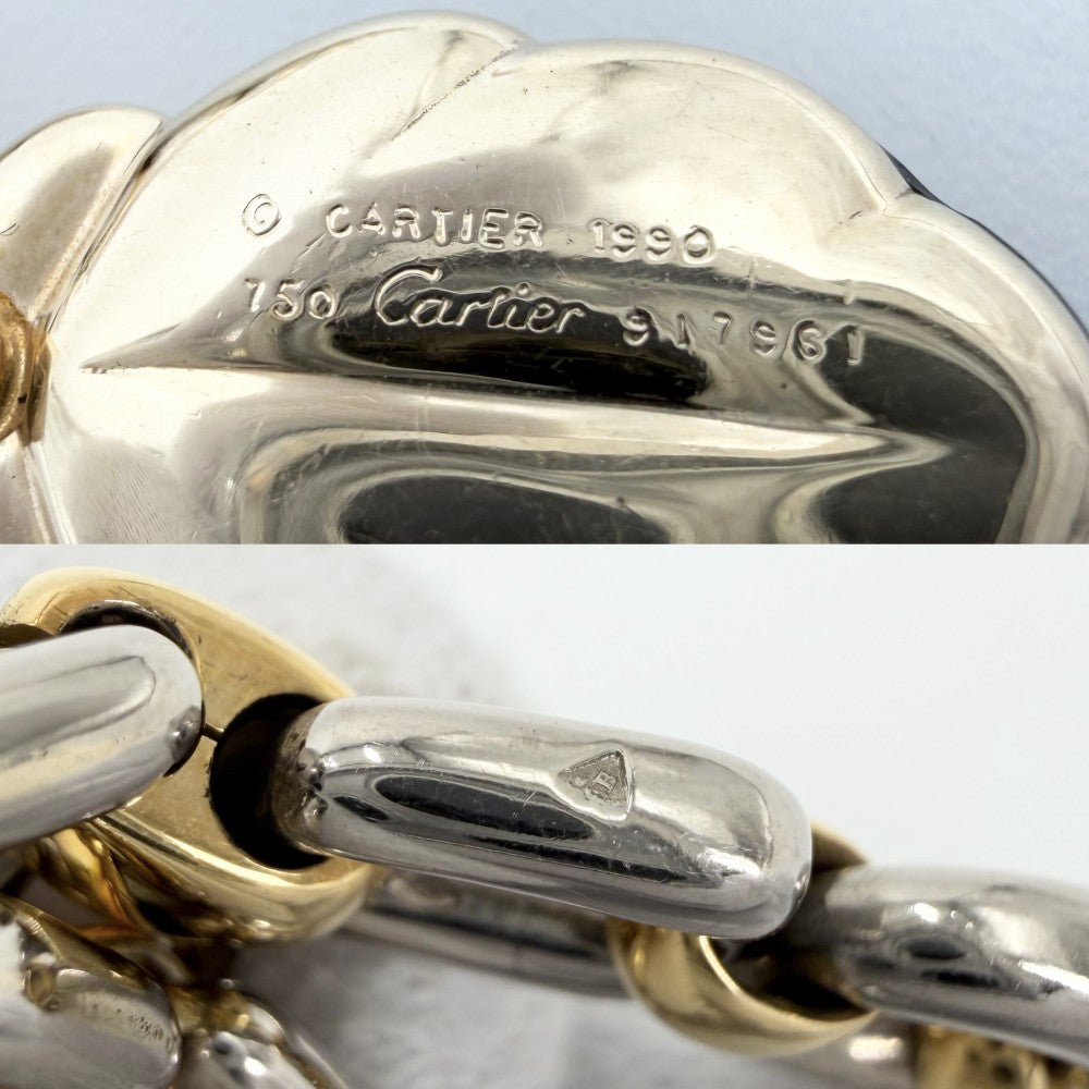 CARTIER カルティエ ネックレス パティアラ ペンダント ジュエリー アクセサリー Au750 18金YG WG K18イエローゴールド K18ホワイトゴールド カルセドニー ゴールド シルバー レディース 約52.0g【中古品】
