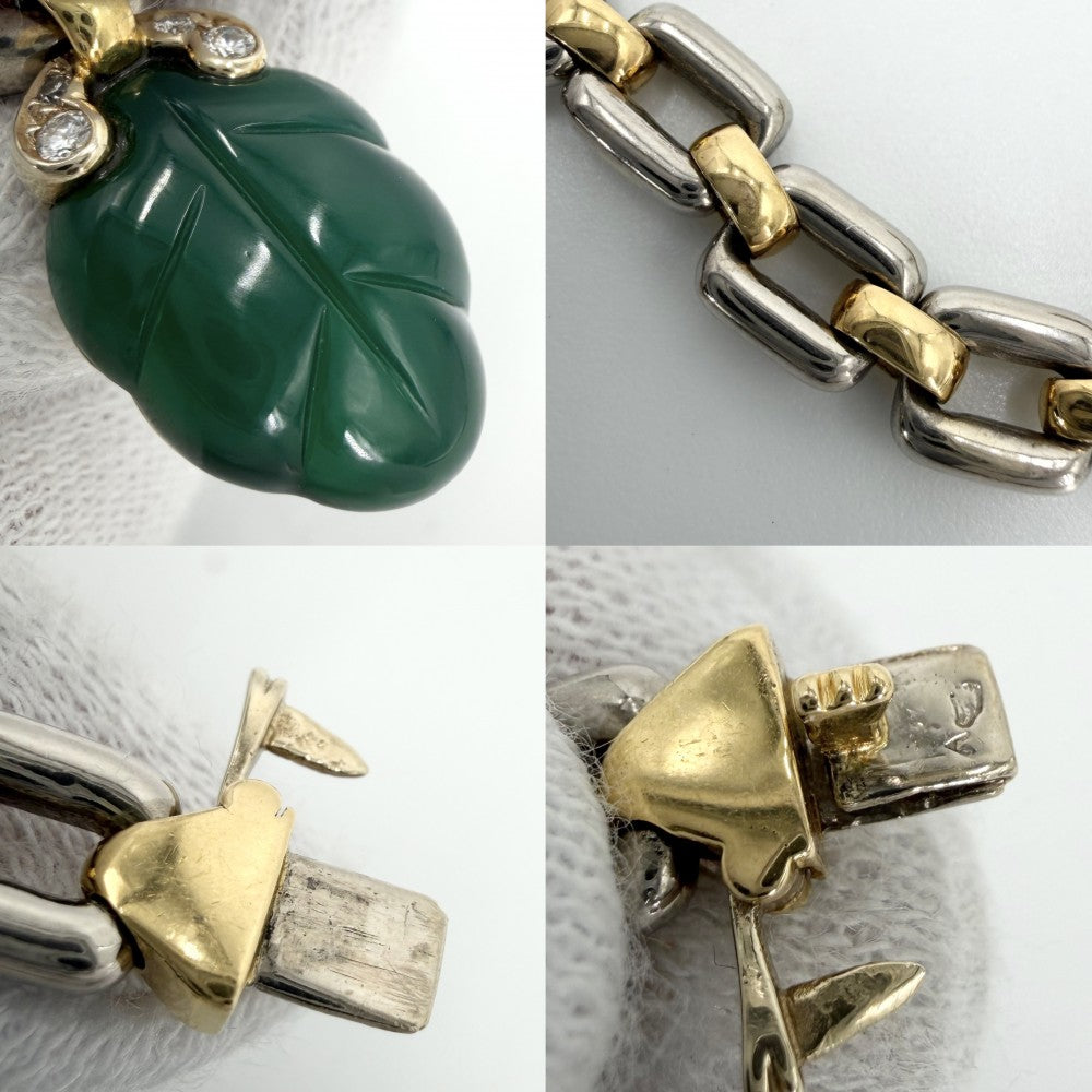 CARTIER カルティエ ネックレス パティアラ ペンダント ジュエリー アクセサリー Au750 18金YG WG K18イエローゴールド K18ホワイトゴールド カルセドニー ゴールド シルバー レディース 約52.0g【中古品】