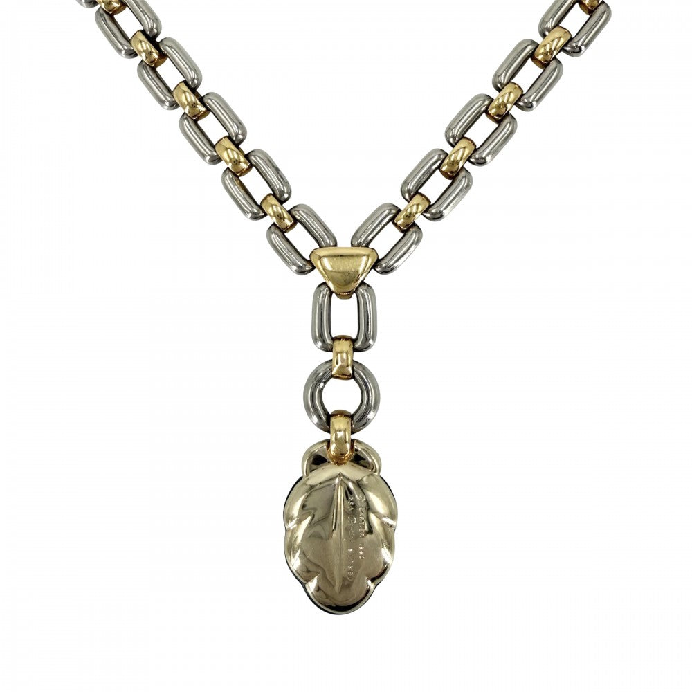 CARTIER カルティエ ネックレス パティアラ ペンダント ジュエリー アクセサリー Au750 18金YG WG K18イエローゴールド K18ホワイトゴールド カルセドニー ゴールド シルバー レディース 約52.0g【中古品】