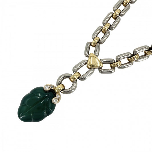 CARTIER カルティエ ネックレス パティアラ ペンダント ジュエリー アクセサリー Au750 18金YG WG K18イエローゴールド K18ホワイトゴールド カルセドニー ゴールド シルバー レディース 約52.0g【中古品】
