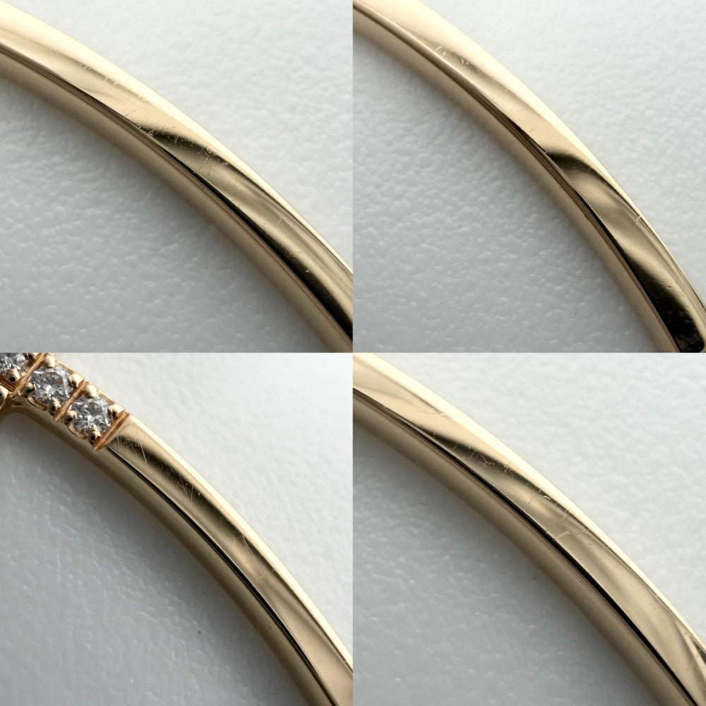 【開店SALE】 TIFFANY&Co. ティファニー ネックレス Tスマイル スモール ペンダント ジュエリー アクセサリー 18金PG Au750 K18ピンクゴールド ダイヤモンド0.03ct レディース 約2.7g【中古品】