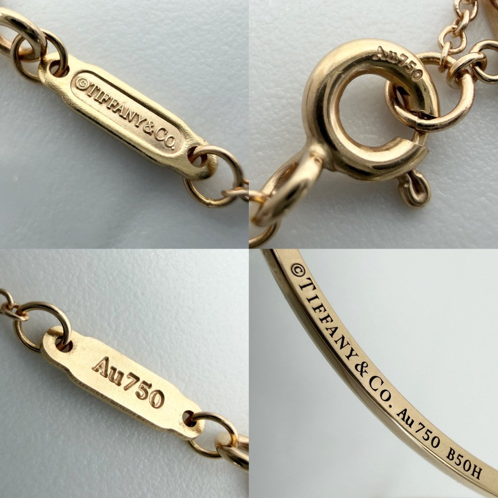 【開店SALE】 TIFFANY&Co. ティファニー ネックレス Tスマイル スモール ペンダント ジュエリー アクセサリー 18金PG Au750 K18ピンクゴールド ダイヤモンド0.03ct レディース 約2.7g【中古品】