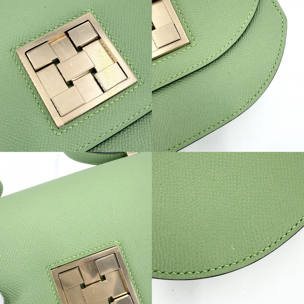 【開店SALE】 HERMES エルメス ショルダーバッグ モザイク24-17 鞄 かばん Y刻印 ヴォーエプソン ライトグリーン ゴールド金具 レディース 2020年【中古品】