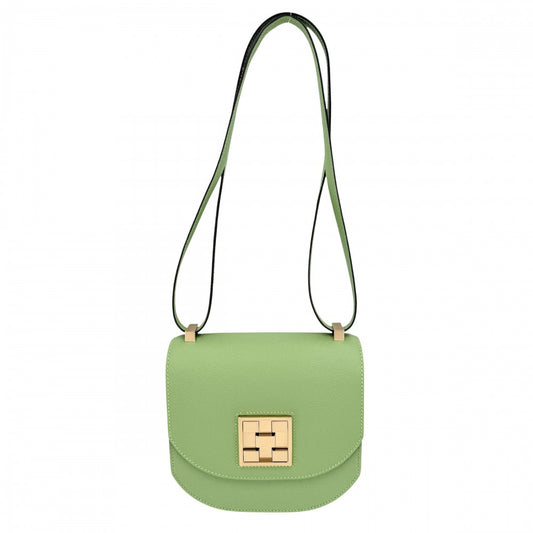 【開店SALE】 HERMES エルメス ショルダーバッグ モザイク24-17 鞄 かばん Y刻印 ヴォーエプソン ライトグリーン ゴールド金具 レディース 2020年【中古品】