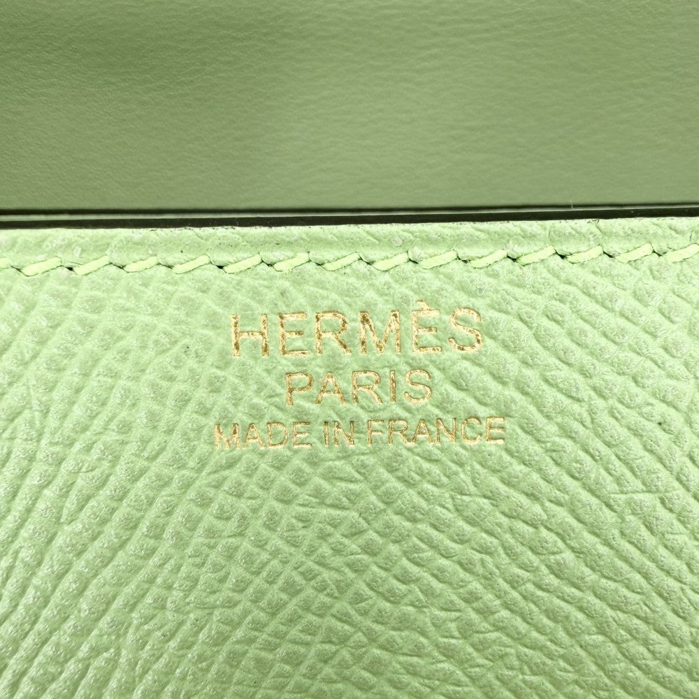 【開店SALE】 HERMES エルメス ショルダーバッグ モザイク24-17 鞄 かばん Y刻印 ヴォーエプソン ライトグリーン ゴールド金具 レディース 2020年【中古品】