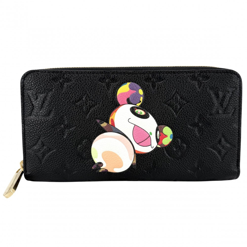 LOUIS VUITTON ルイヴィトン 長財布 LV×TM ジッピーウォレット 村上隆 モノグラムアンプラント・パンダ M14160 モノグラムアンプラント ブラック 黒 マルチカラー ゴールド金具 レディース【中古品】