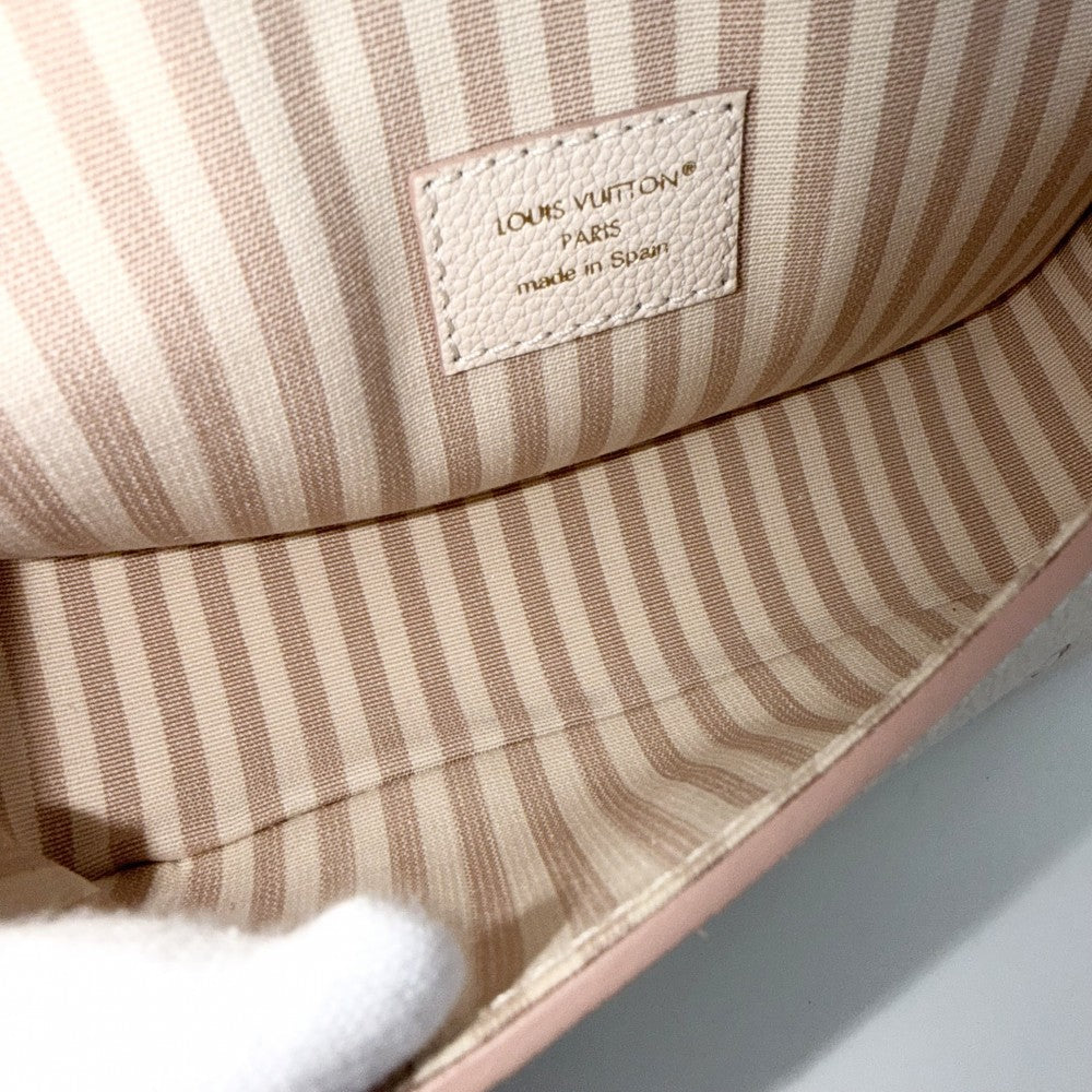 LOUIS VUITTON ルイヴィトン 2WAY ナノディアヌ ハンドバッグ ミニバッグ ショルダーバッグ M13642 モノグラムアンプラント ベージュ ピンク ゴールド金具 レディース【中古品】