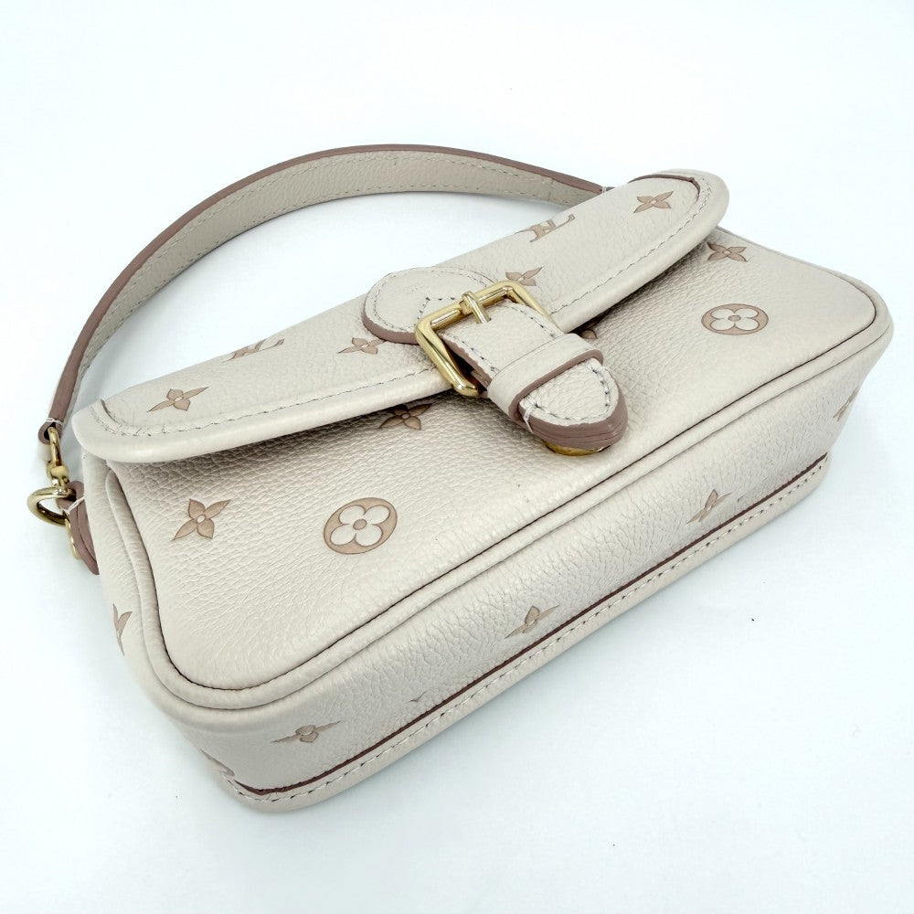 LOUIS VUITTON ルイヴィトン 2WAY ナノディアヌ ハンドバッグ ミニバッグ ショルダーバッグ M13642 モノグラムアンプラント ベージュ ピンク ゴールド金具 レディース【中古品】