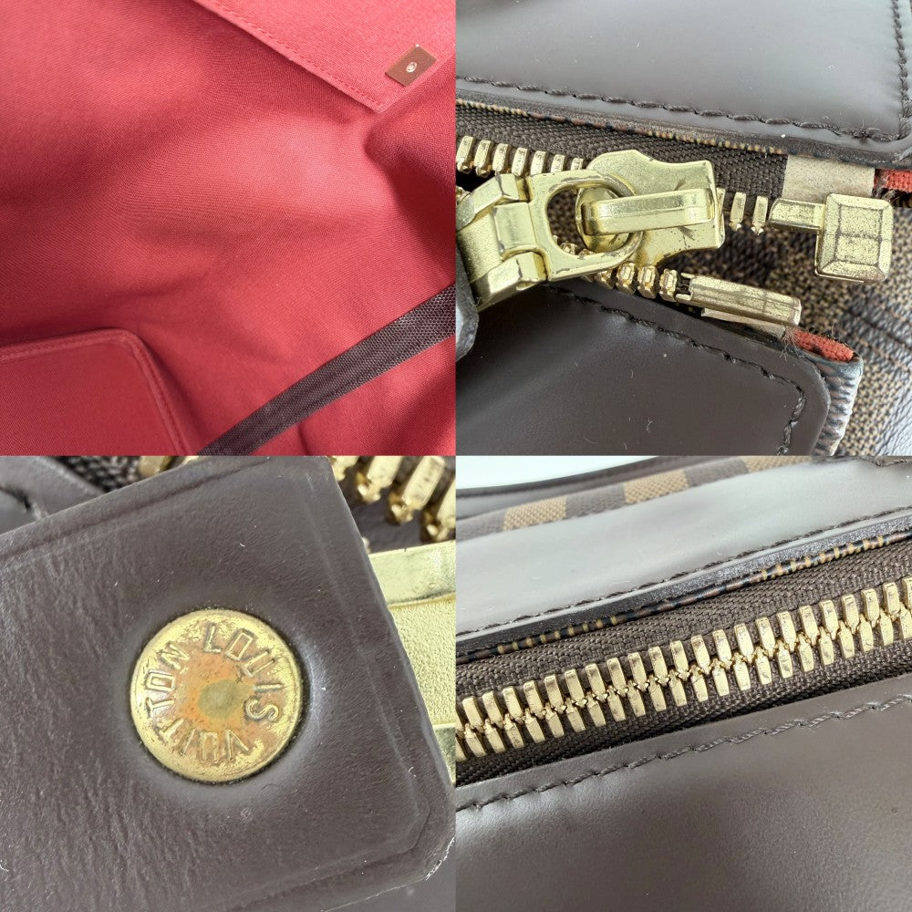 【開店SALE】 LOUIS VUITTON ルイヴィトン ボストンバッグ ダミエ グリニッジPM 旅行バッグ N41165 ブラウン 茶 ゴールド金具 メンズ【中古品】