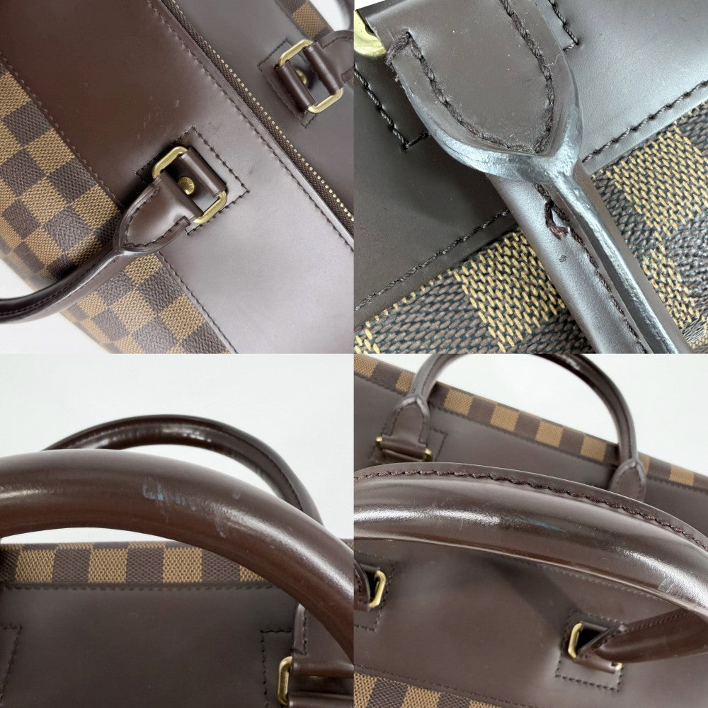【開店SALE】 LOUIS VUITTON ルイヴィトン ボストンバッグ ダミエ グリニッジPM 旅行バッグ N41165 ブラウン 茶 ゴールド金具 メンズ【中古品】