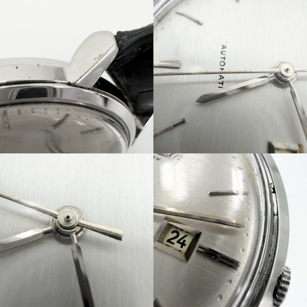 IWC SCHAFFHAUSEN アイダブリューシー シャフハウゼン 腕時計 寄り目デイト AT シルバー文字盤 メンズウォッチ Cal.8531 603A 自動巻き ステンレススチール レザー シルバー ブラック 黒 メンズ【中古品】