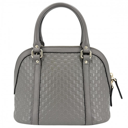 【開店SALE】 GUCCI グッチ 2WAY マイクログッチシマ ハンドバッグ ショルダーバッグ 449654 グレー ゴールド金具 レディース【中古品】