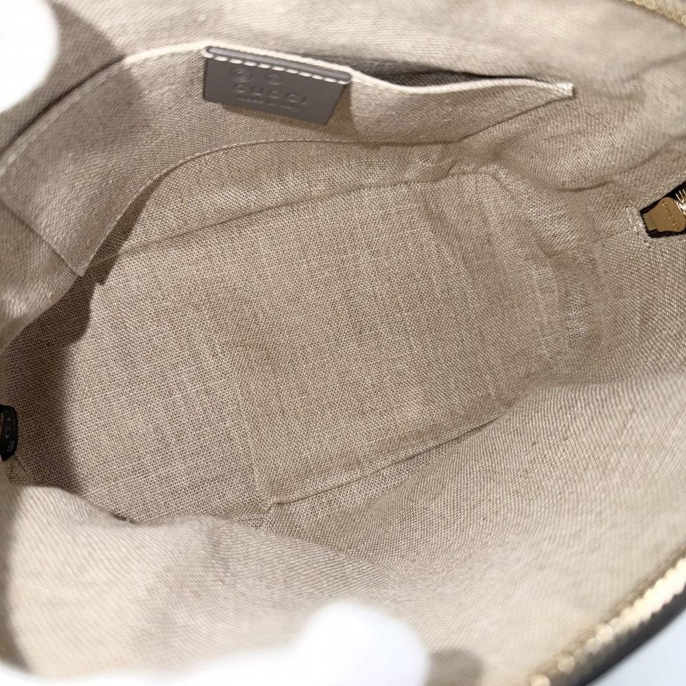 【開店SALE】 GUCCI グッチ 2WAY マイクログッチシマ ハンドバッグ ショルダーバッグ 449654 グレー ゴールド金具 レディース【中古品】