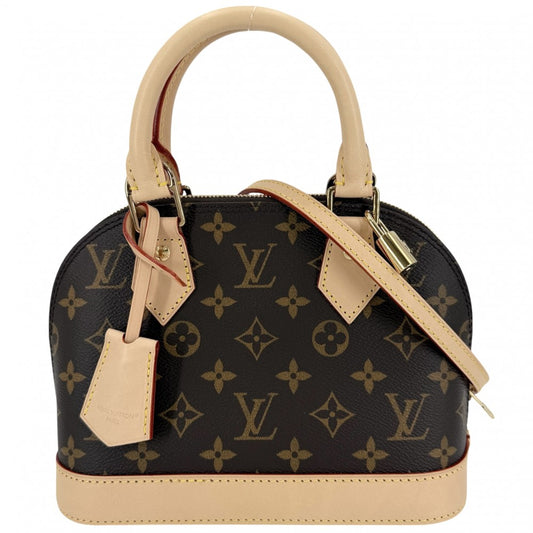 LOUIS VUITTON ルイヴィトン 2WAY モノグラム アルマBB ショルダーバッグ ハンドバッグ 小さめ ミニバッグ M46990 ブラウン 茶 ゴールド金具 レディース【中古品】