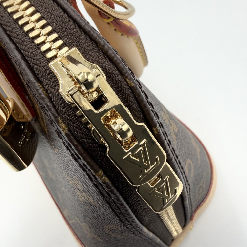 LOUIS VUITTON ルイヴィトン 2WAY モノグラム アルマBB ショルダーバッグ ハンドバッグ 小さめ ミニバッグ M46990 ブラウン 茶 ゴールド金具 レディース【中古品】