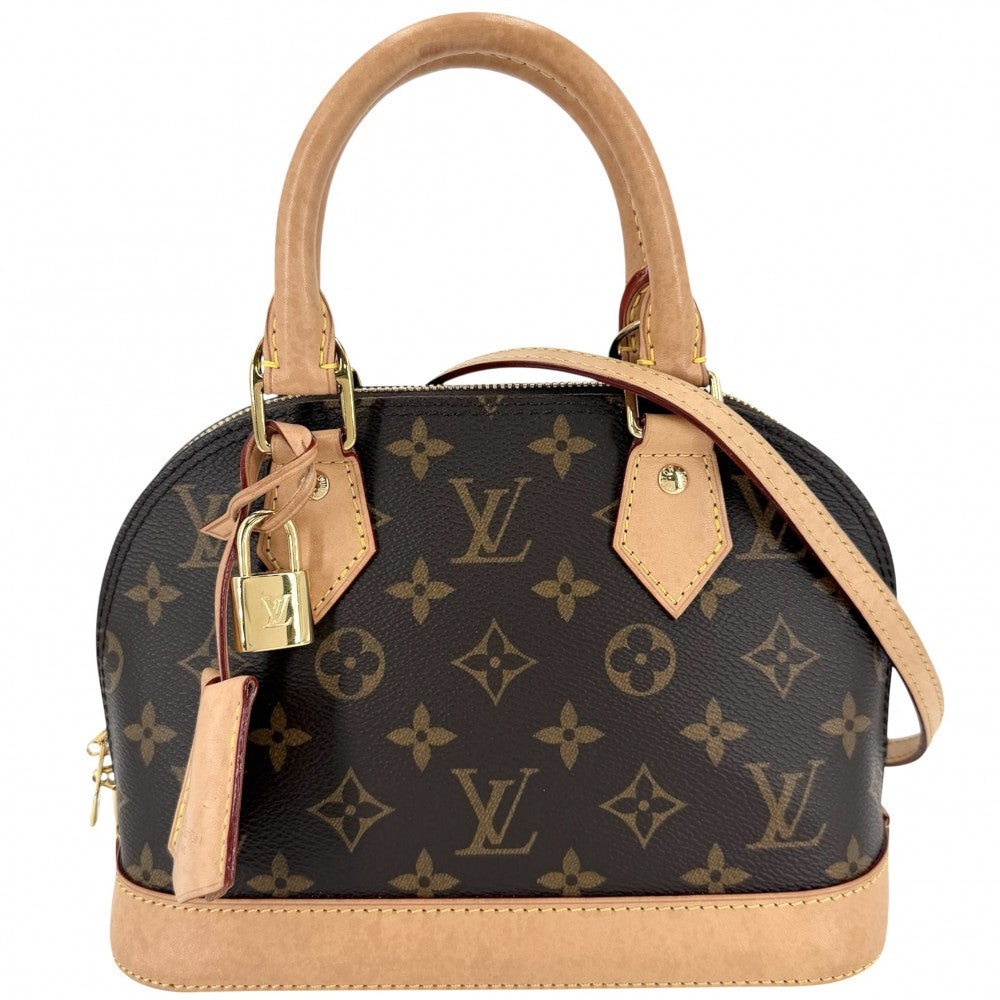 【開店SALE】 LOUIS VUITTON ルイヴィトン 2WAY モノグラム アルマBB ショルダーバッグ ハンドバッグ 小さめ ミニバッグ M46990 ブラウン 茶 ゴールド金具 レディース【中古品】