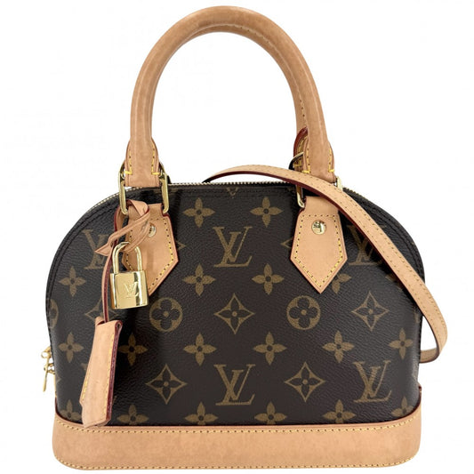 【開店SALE】 LOUIS VUITTON ルイヴィトン 2WAY モノグラム アルマBB ショルダーバッグ ハンドバッグ 小さめ ミニバッグ M46990 ブラウン 茶 ゴールド金具 レディース【中古品】