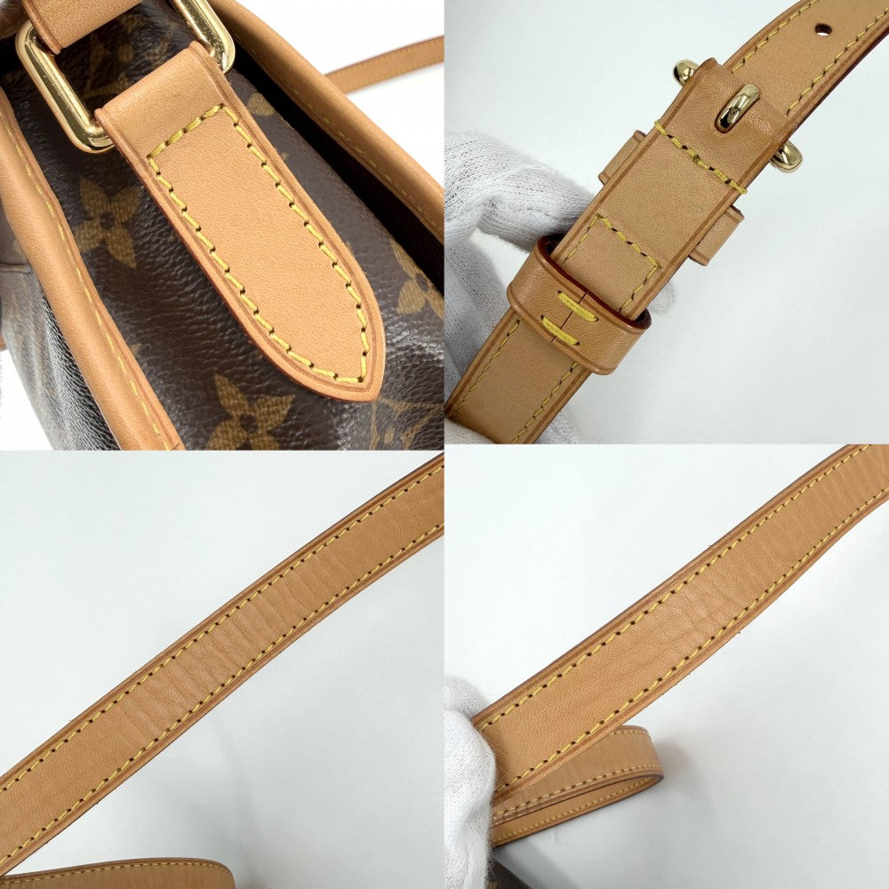 【開店SALE】 LOUIS VUITTON ルイヴィトン ショルダーバッグ モノグラム メニルモンタンPM かばん 鞄 M40474 ブラウン 茶 ゴールド金具 レディース【中古品】