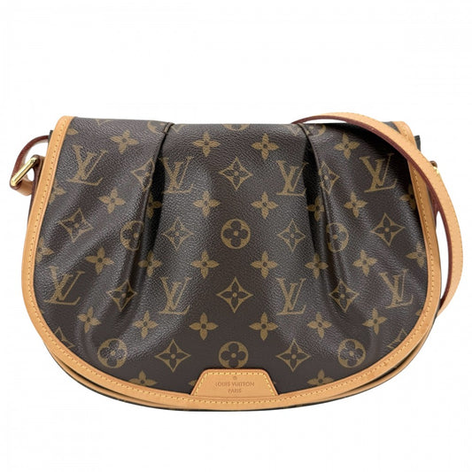 【開店SALE】 LOUIS VUITTON ルイヴィトン ショルダーバッグ モノグラム メニルモンタンPM かばん 鞄 M40474 ブラウン 茶 ゴールド金具 レディース【中古品】