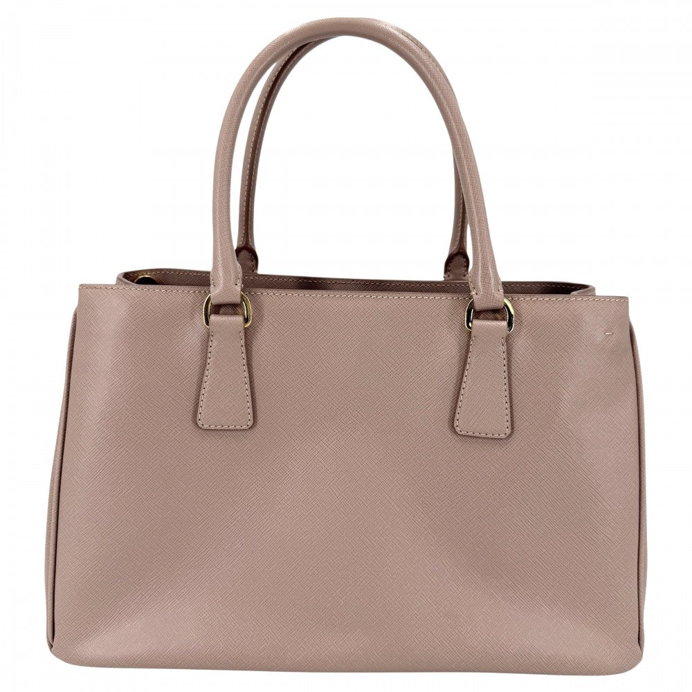 PRADA プラダ 2WAY ガレリア ミディアム ハンドバッグ ショルダーバッグ トライアングルロゴ BN1874 レザー ピンクベージュ ゴールド金具 レディース【中古品】