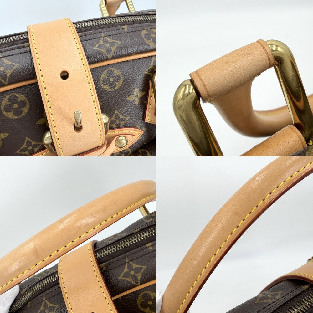 LOUIS VUITTON ルイヴィトン ハンドバッグ Manhattan GM マンハッタンGM ブラウン 茶 M40025 モノグラムキャンバス ゴールド金具 レディース【中古品】