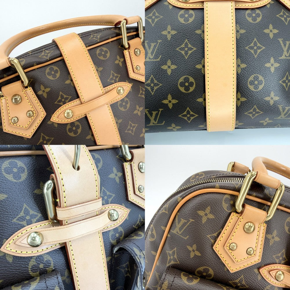 LOUIS VUITTON ルイヴィトン ハンドバッグ Manhattan GM マンハッタンGM ブラウン 茶 M40025 モノグラムキャンバス ゴールド金具 レディース【中古品】