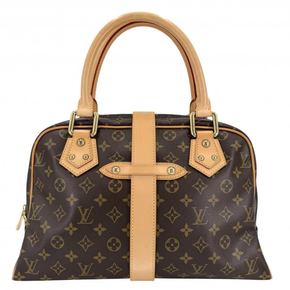 LOUIS VUITTON ルイヴィトン ハンドバッグ Manhattan GM マンハッタンGM ブラウン 茶 M40025 モノグラムキャンバス ゴールド金具 レディース【中古品】