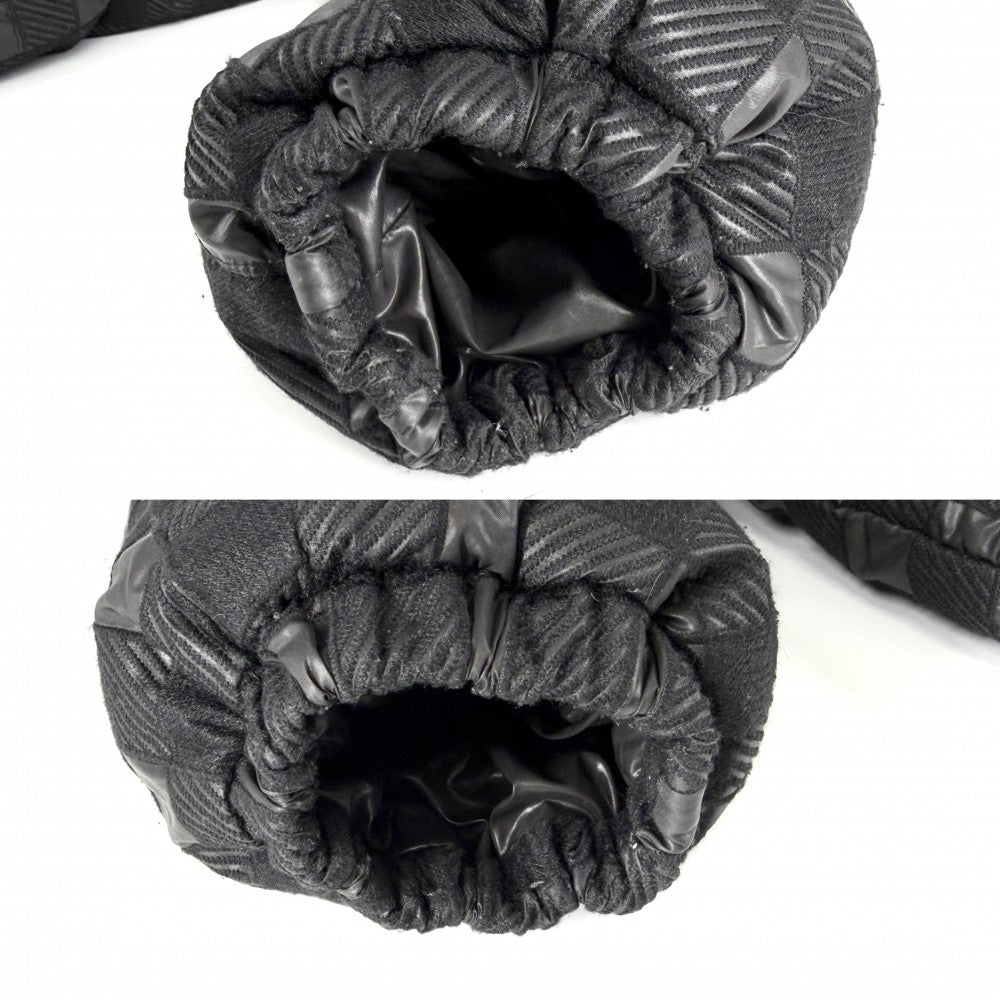 MONCLER モンクレール ダウンジャケット ダオス アウター チェック DAOS 2サイズ フード付き ブラック 黒 シルバー金具 冬 ナイロン メンズ【中古品】
