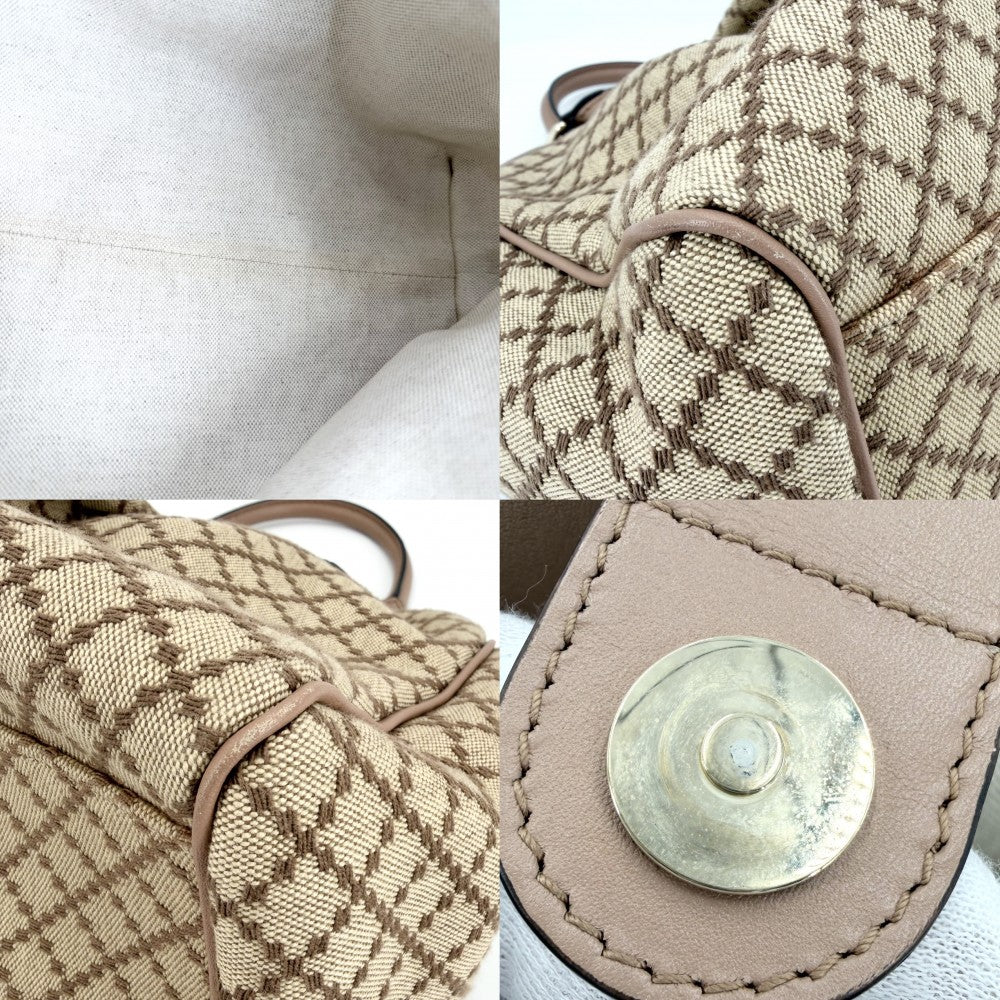 【開店SALE】 GUCCI グッチ ハンドバッグ スーキー トートバッグ 211944 キャンバス レザー ブラウン 茶 ベージュ ゴールド金具 レディース【中古品】