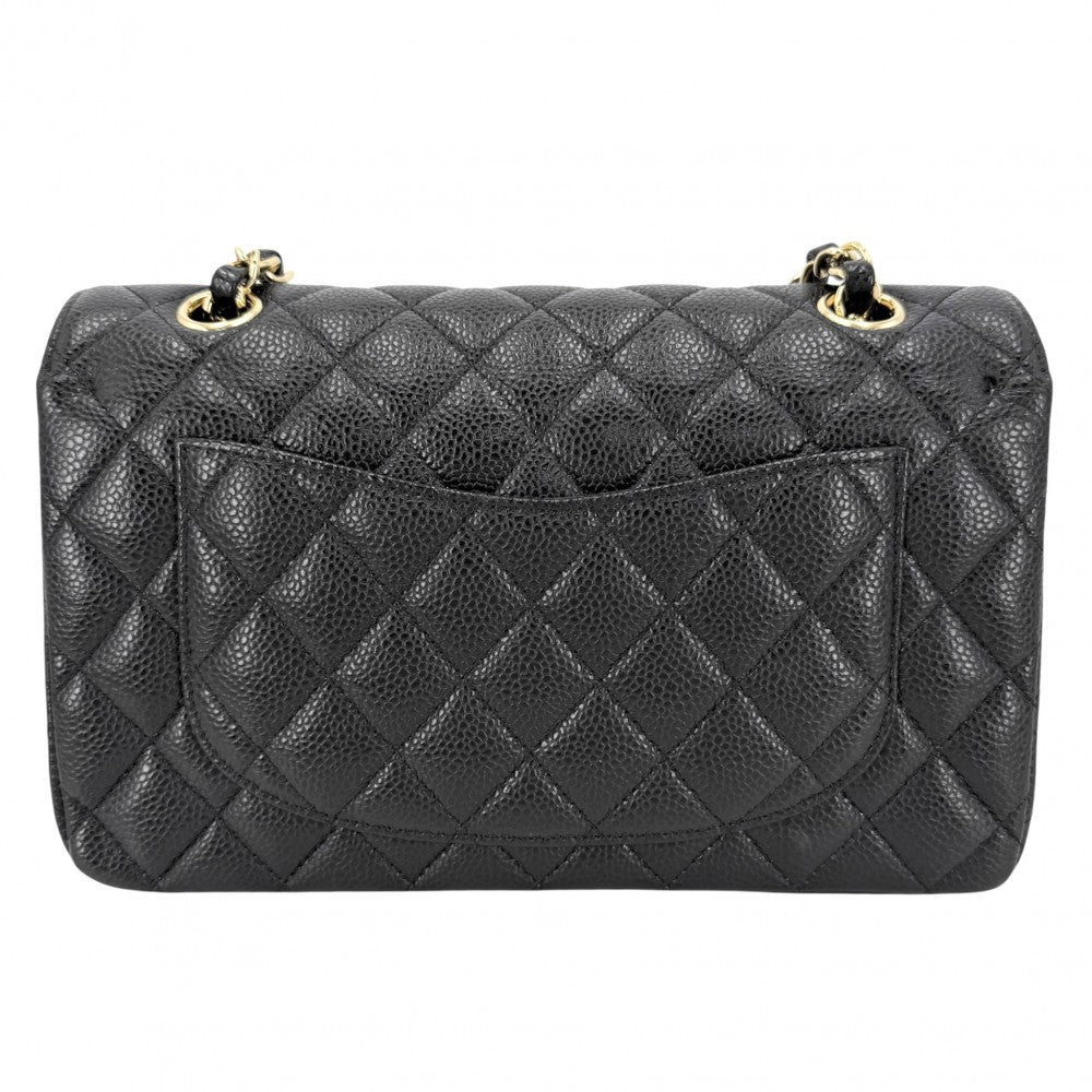 CHANEL シャネル ショルダーバッグ マトラッセ23 ダブルチェーン ダブルフラップ ココマーク ターンロック キャビアスキン ブラック 黒 ゴールド金具 レディース【中古品】