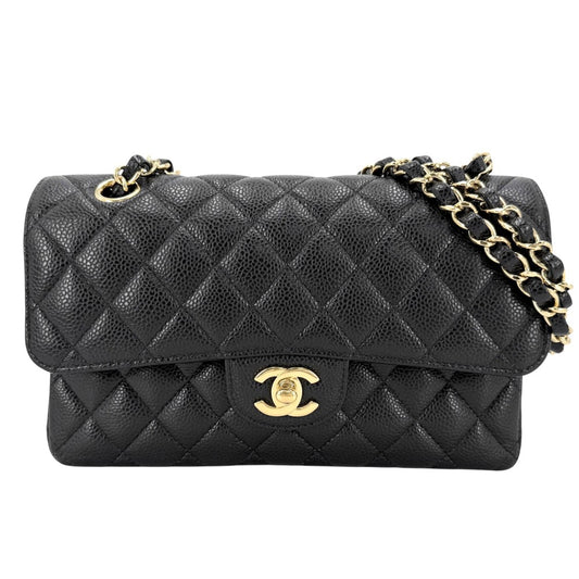 CHANEL シャネル ショルダーバッグ マトラッセ23 ダブルチェーン ダブルフラップ ココマーク ターンロック キャビアスキン ブラック 黒 ゴールド金具 レディース【中古品】