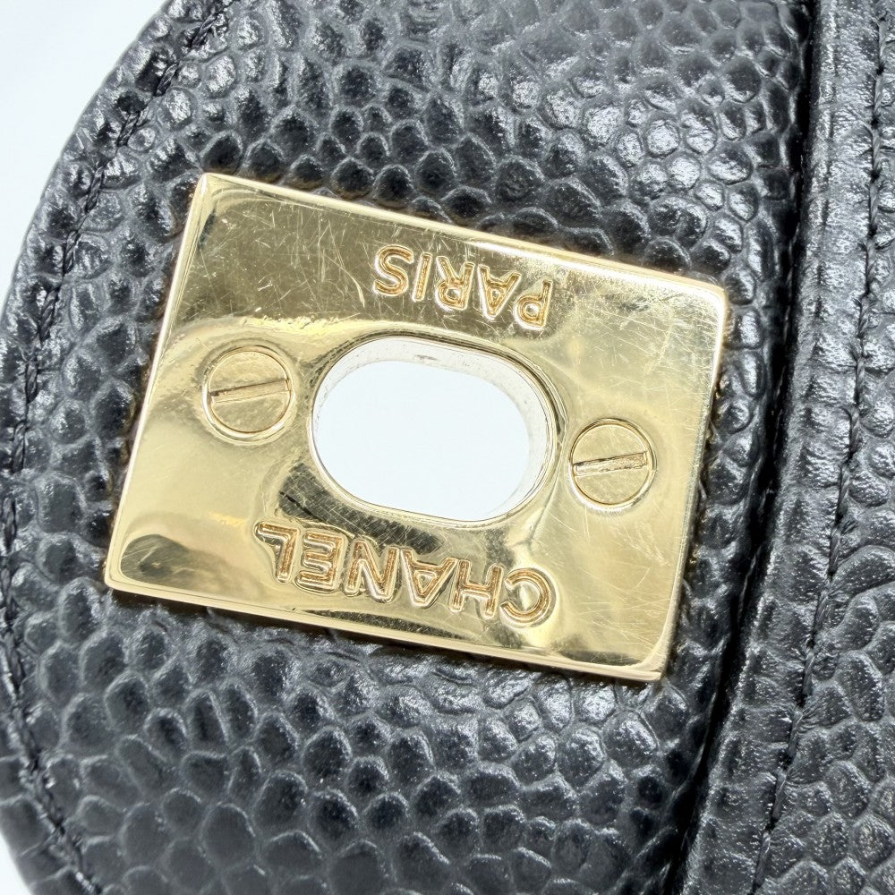 CHANEL シャネル ショルダーバッグ マトラッセ23 ダブルチェーン ダブルフラップ ココマーク ターンロック キャビアスキン ブラック 黒 ゴールド金具 レディース【中古品】