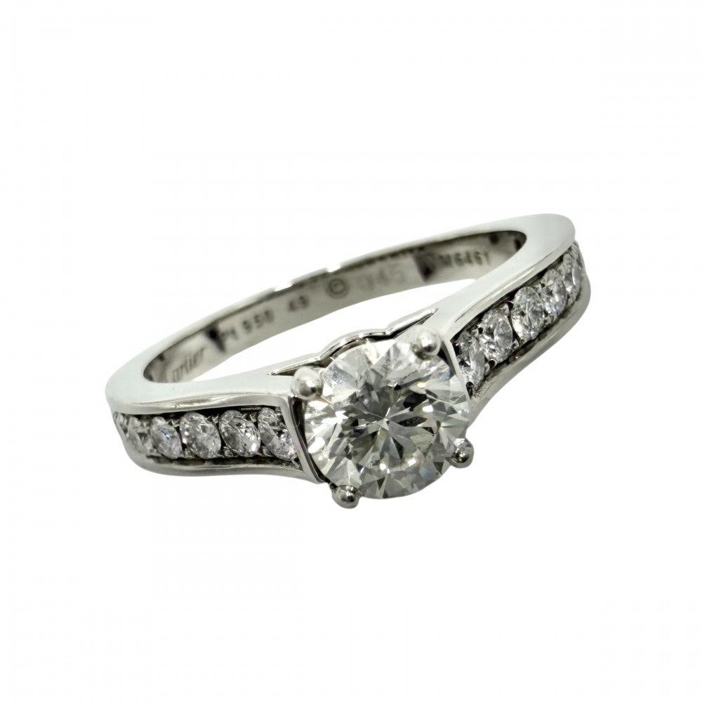 【開店SALE】 CARTIER カルティエ 指輪 1895 ソリテールリング ジュエリー アクセサリー 49サイズ Pt950プラチナ ダイヤモンド0.45ct 約9号 レディース 約4.6g【中古品】