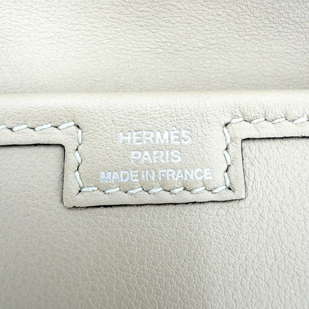 HERMES エルメス クラッチバッグ ジジェエラン29 セカンドバッグ メンズ レディース X刻印 レザー ベージュ ユニセックス 2016年【中古品】