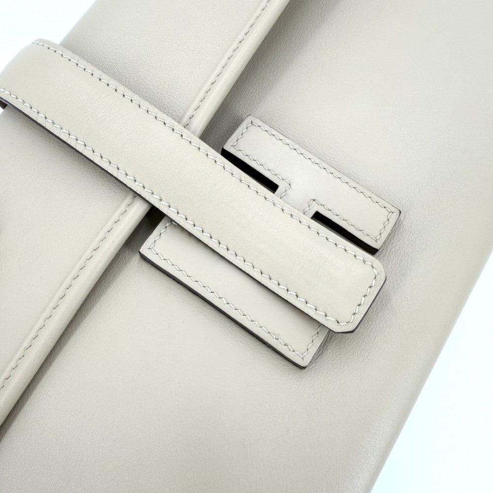 HERMES エルメス クラッチバッグ ジジェエラン29 セカンドバッグ メンズ レディース X刻印 レザー ベージュ ユニセックス 2016年【中古品】