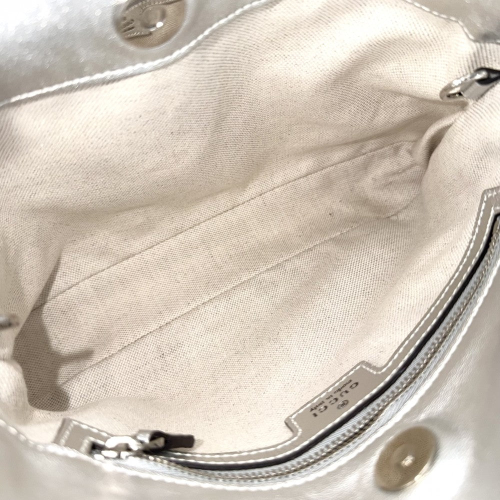 GUCCI グッチ 2WAY ブロンディ スモールトートバッグ チェーンショルダーバッグ ハンドバッグ メタリック 751518 レザー シルバー シルバー金具 レディース【中古品】