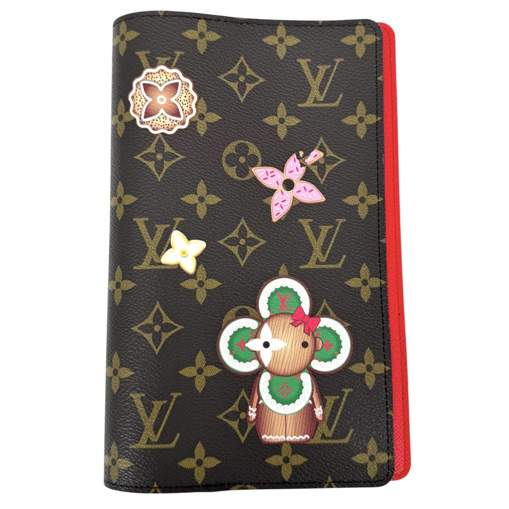 LOUIS VUITTON ルイヴィトン 手帳カバー モノグラム キャンディ ファクトリー ノートブックカバーMMエミリー ヴィヴィエンヌ GI1167 レッド 赤 ブラウン 茶 レディース【中古品】