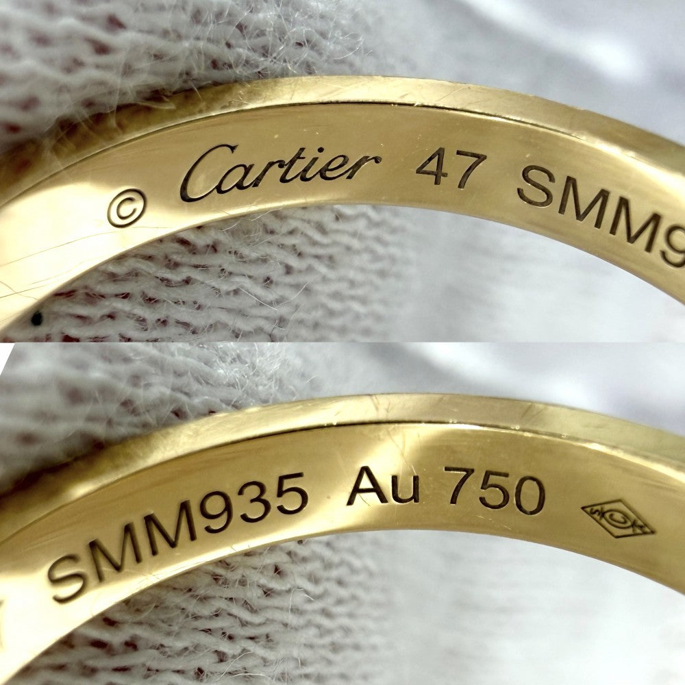 【開店SALE】 CARTIER カルティエ 指輪 ラブリング ミニモデル パヴェ アクセサリー ジュエリー 18金YG Au750 K18イエローゴールド ダイヤモンド計0.19ctct 約7号 B4218100 メンズ 約1.7g【中古品】