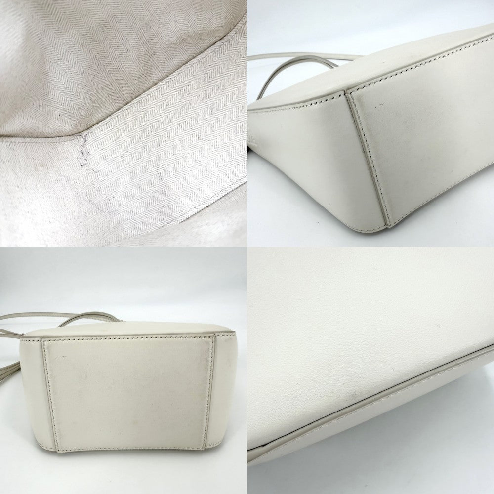 【開店SALE】 LOEWE ロエベ 2WAY アナグラム ハンモック ホーボーバッグミニ ハンドバッグ ショルダーバッグ A538G13X01 レザー ソフトホワイト ゴールド金具 レディース【中古品】