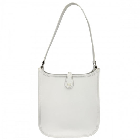 HERMES エルメス ショルダーバッグ エヴリン16 TPM ショート Evelyne □I刻印 レザー ホワイト 白 シルバー金具 レディース 2005年【中古品】