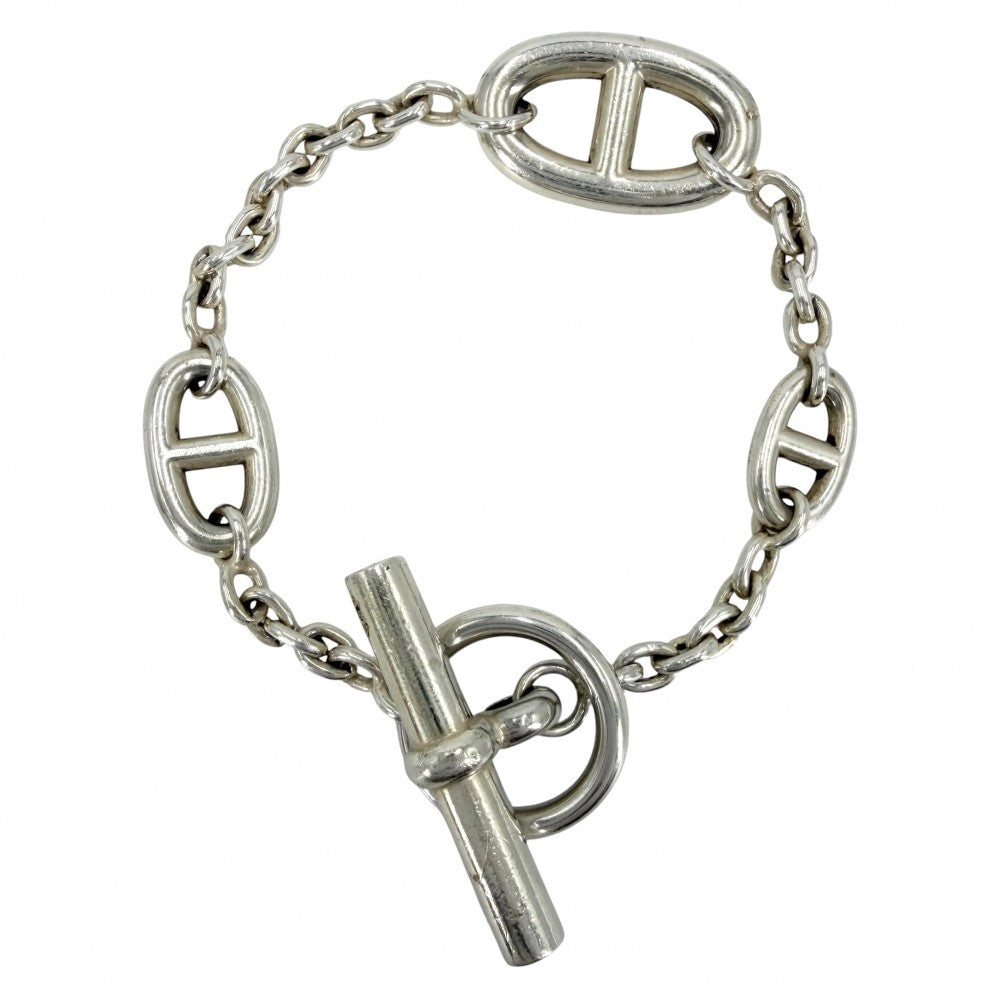 HERMES エルメス ブレスレット シェーヌダンクル ファランドールST アクセサリー ジュエリー メンズ レディース シルバー925 ユニセックス 約25.8g【中古品】